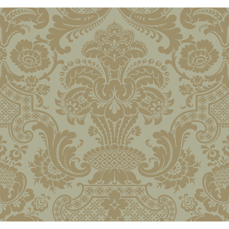 Mariinsky Damask Wallpaper Roll, Khaki