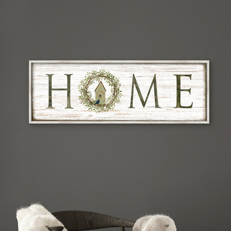 Reproduction d’art textuel sur toile, "Home panel" par Beth Albert
