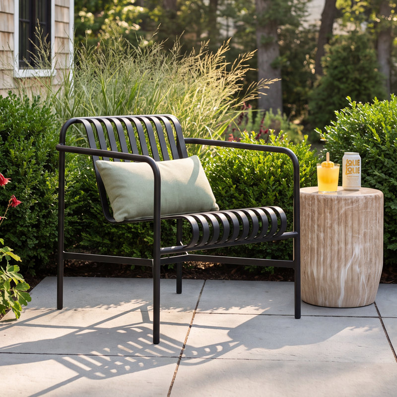 Abra Outdoor Lounge Chair, Black