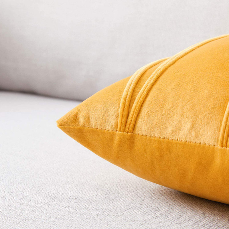 Chevron Geometric Pillow Cover, Yellow, 18" x 18"