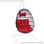Fauteuil suspendu en polyéthylène avec coussins Cadmann - Rouge-481970652