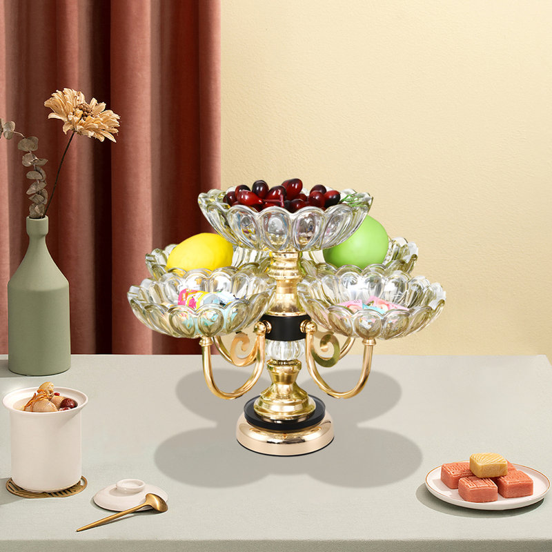 Plateau en verre - ensemble de 5