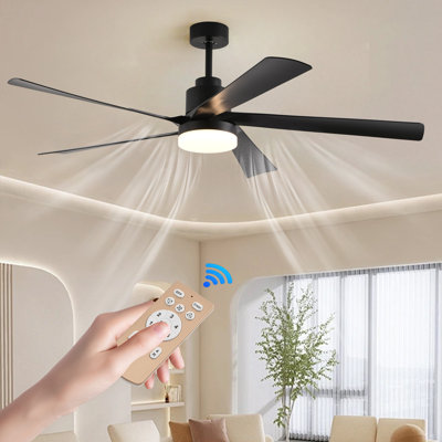 65'' Indoor/Outdoor Ceiling Fan With Led Lights And Remote Control