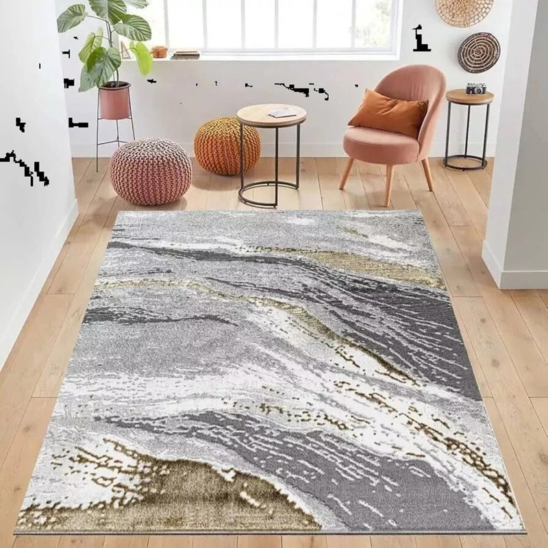 Abstract Shag Area Rug, Rectangle 120 x 170 cm