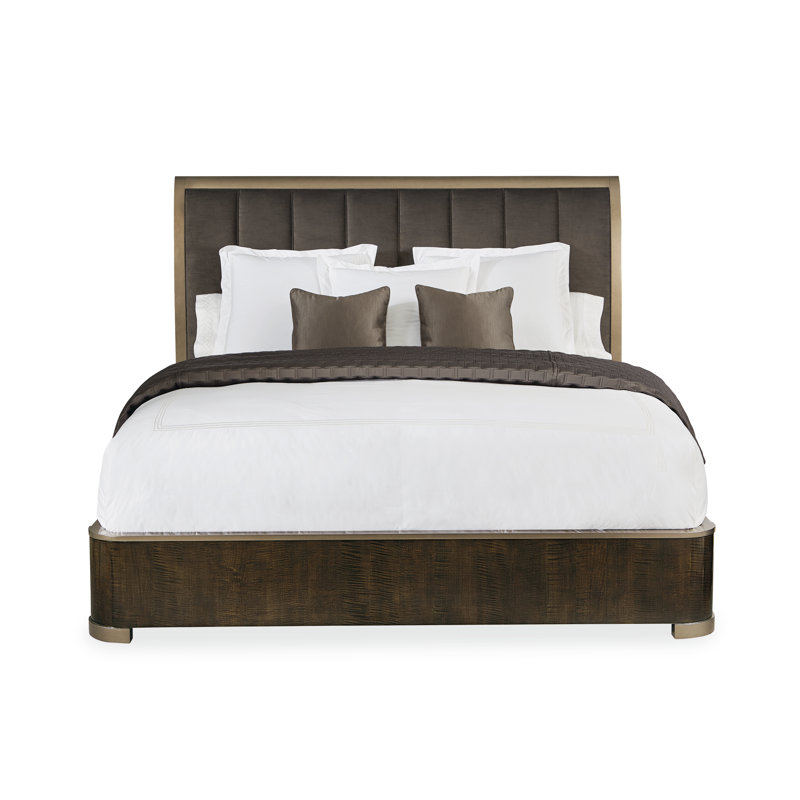 Caracole Classic Velvet Solid Wood Bed, Queen