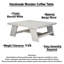 Table basse carrée Aya 40 po | Bois de manguier blanc Biscotti | Pieds inclinés audacieux