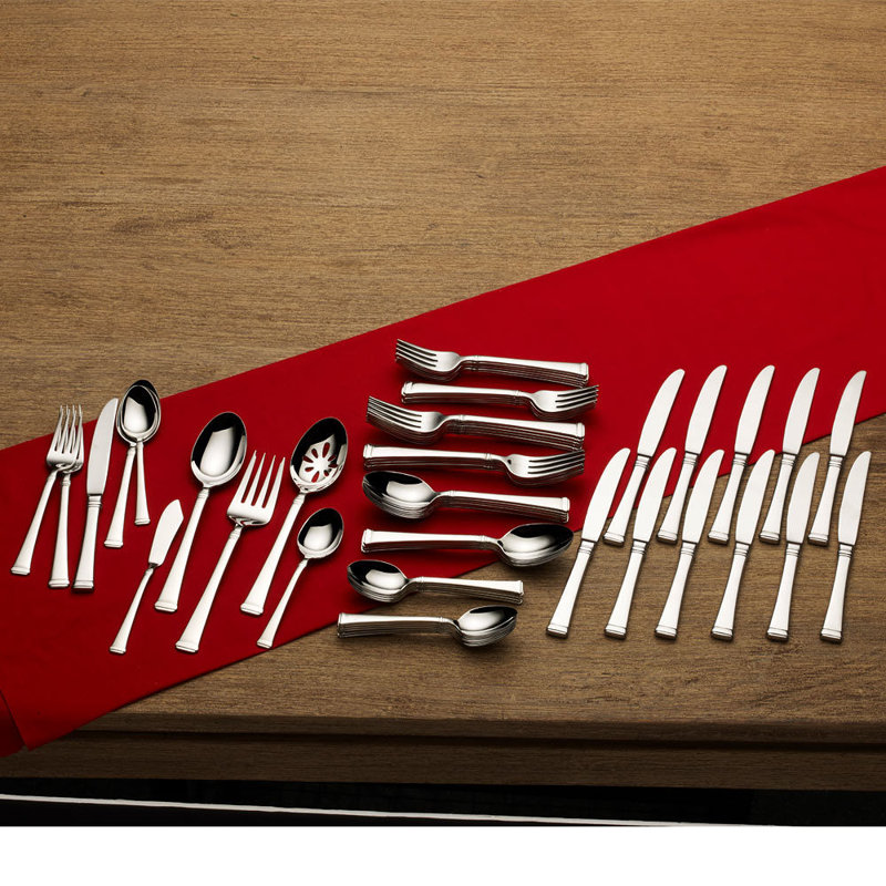 Mikasa Harmony 65-Piece 18/10 Stainless Steel Flatware Set, Service for 12