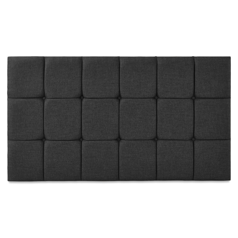 Brickhouse Upholstered Headboard, Charcoal, Double (4'6)