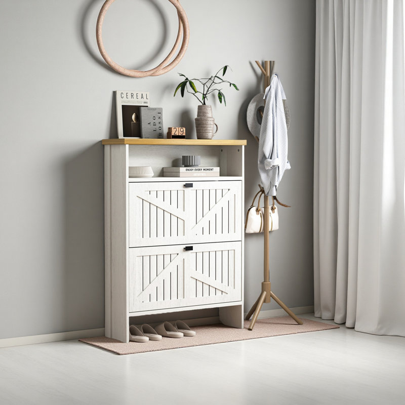 Armoire à chaussures pliante en MDF multi-fonctionnelle, minimaliste et moderne