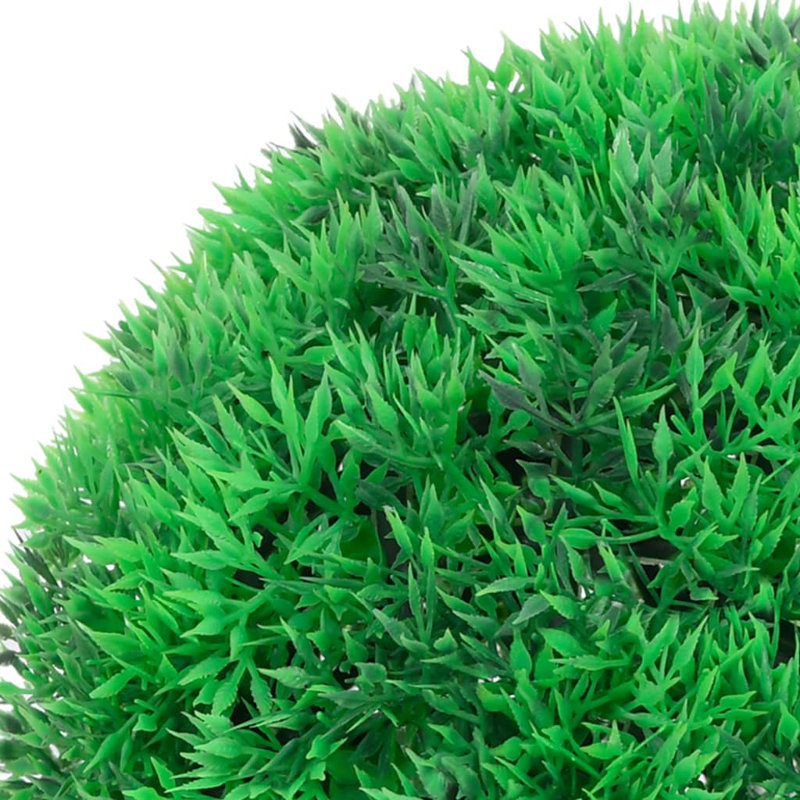 Green Plastic Boxwood Topiary with Lights for Outdoor Use