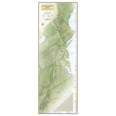 Appalachian Trail Laminated Map