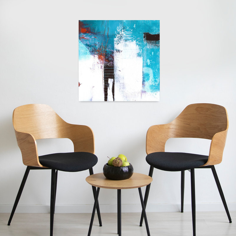 Reflets, art contemporain abstrait, H 24 po x l 24 po