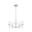 Plafonnier lustre 5 lumières en verre transparent Hunter Xidane-73725716