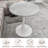 Marble-Top Round Side Table With Tapered Pedestal Base, Ideal For Living Room, Modern Minimalist Design-929306647