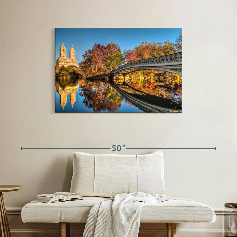 Kavia Bow Bridge Reflection, 26" H x 39" W