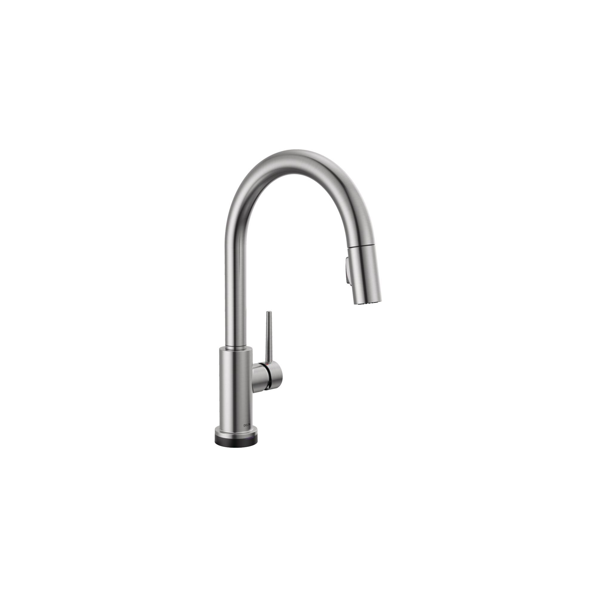 Trinsic Pull Down Sprayer Touch and Voice Control Kitchen Sink Faucet, Touch Control Kitchen Faucet, Arctic Stainless