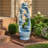 5-Tier Rustic Cascading Water Fountain with LED Light, 53" Outdoor Water Feature for Patio Garden-267827409
