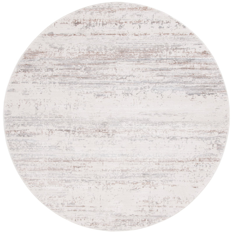 Tapis abstrait Aneyda Performance, Rond 6 pi 7 po