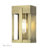 1 Light Antique Brass Small Outdoor Wall Lantern With Clear Glass-724894970