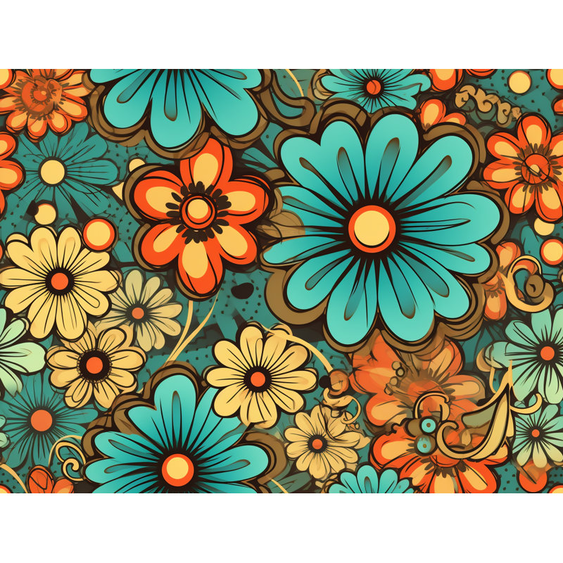 Tiniyah Floral Shower Curtain, H 84 po x l 70 po