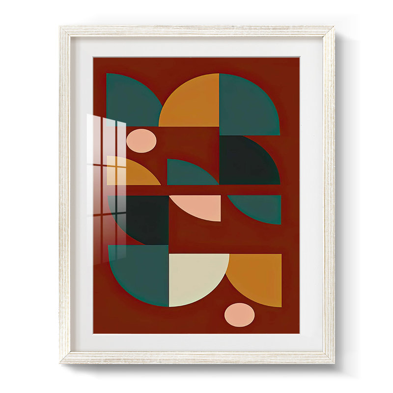 Arches on Rust III -Framed Print, White