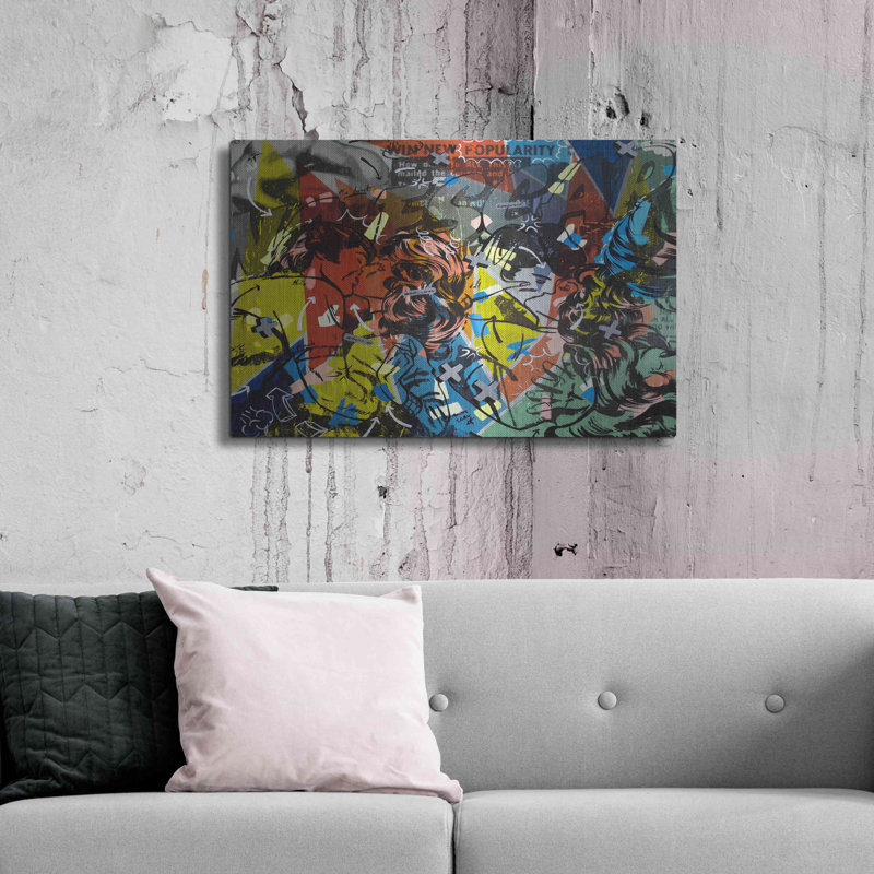 «Popularité tout le monde le fait» par Dan Monteavaro, art mural en métal, H 24 po x l 36 po