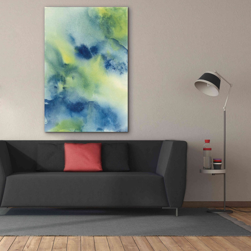 «Indigo Flow II» par Chris Paschke, estampe numérique sur toile, H 60 po x l 40 po x P 1,5 po