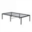 Minimalist Silhouette Twin Size Platform Bed, Noise-Free Sturdy Support, No Box Spring Required, Sleek Black Metal