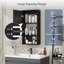 Bathroom Cabinet With Adjustable Shelves, Wall Mounted Storage Rack With Open Shelf, Kitchen, Black