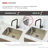 Builder Stylish Garnet Dual-Mount 23" Stainless Steel Single Bowl Kitchen Sink