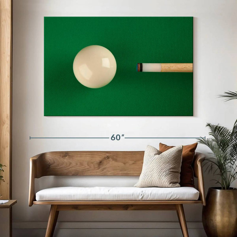 Billard américain, H 34 po x l 51 po