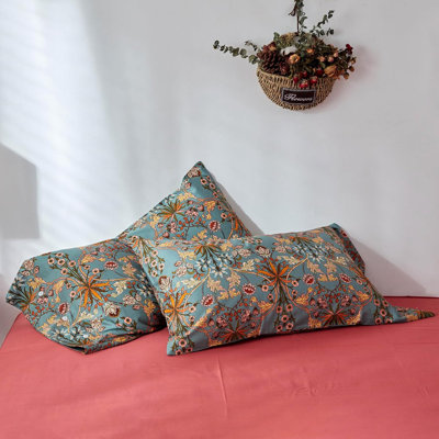 2-Piece Luxury 100% Cotton Floral Pillowcases