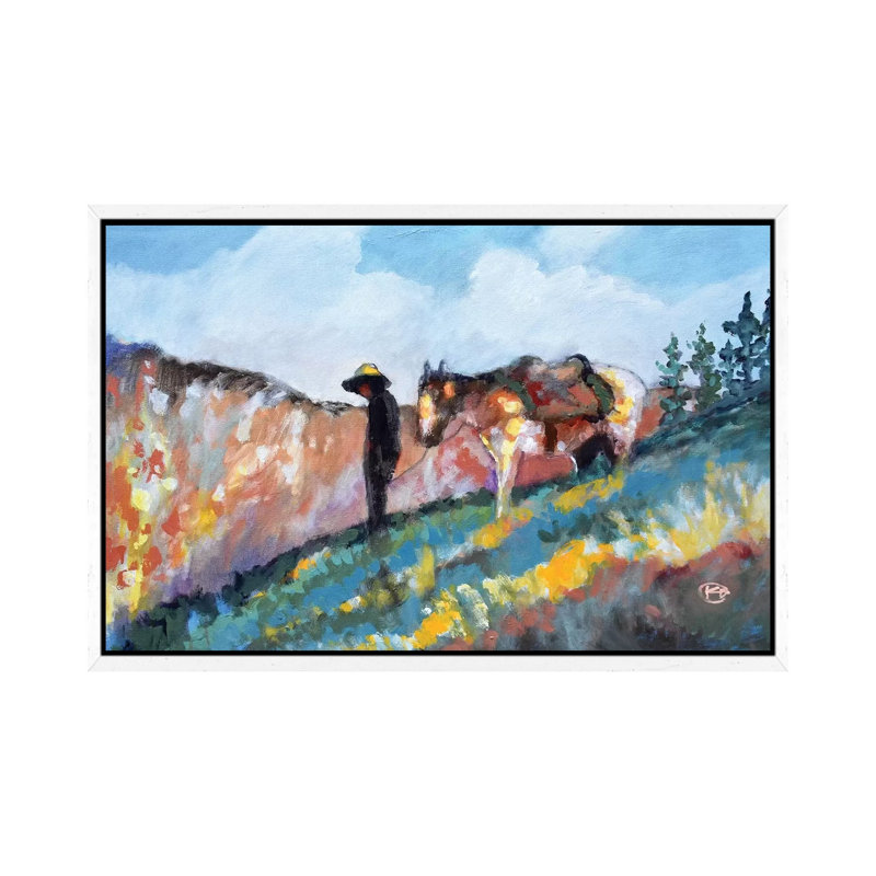 Looking Toward The Canyon 1 Piece Wall Art on Canvas, 66.04 cm H x 45.72 cm W, White Floater Frame