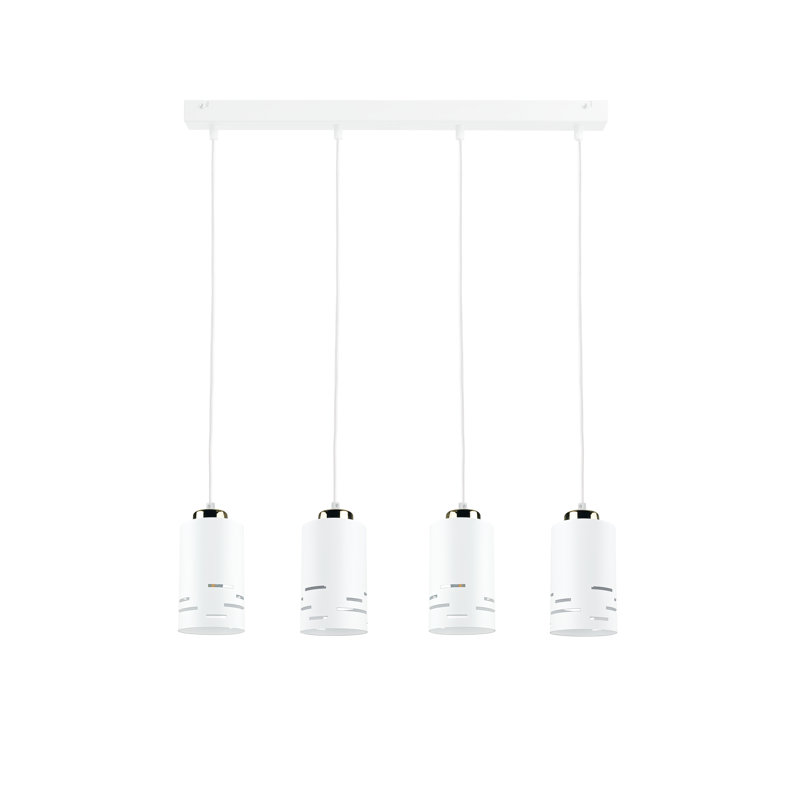 - Light Pendant, White/Gold, 4 Lights