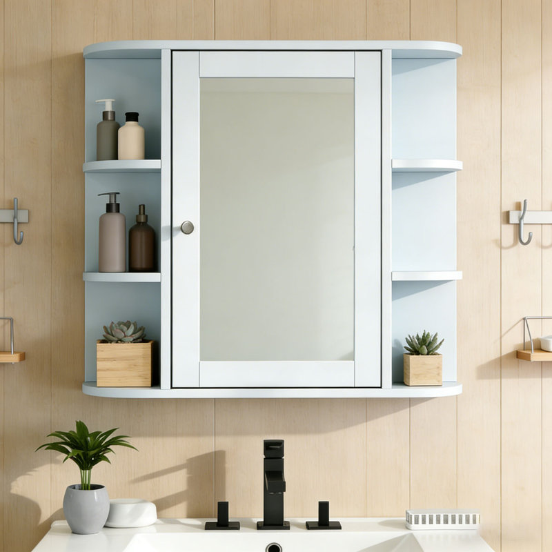Armoire de rangement pour salle de bain, Blanc