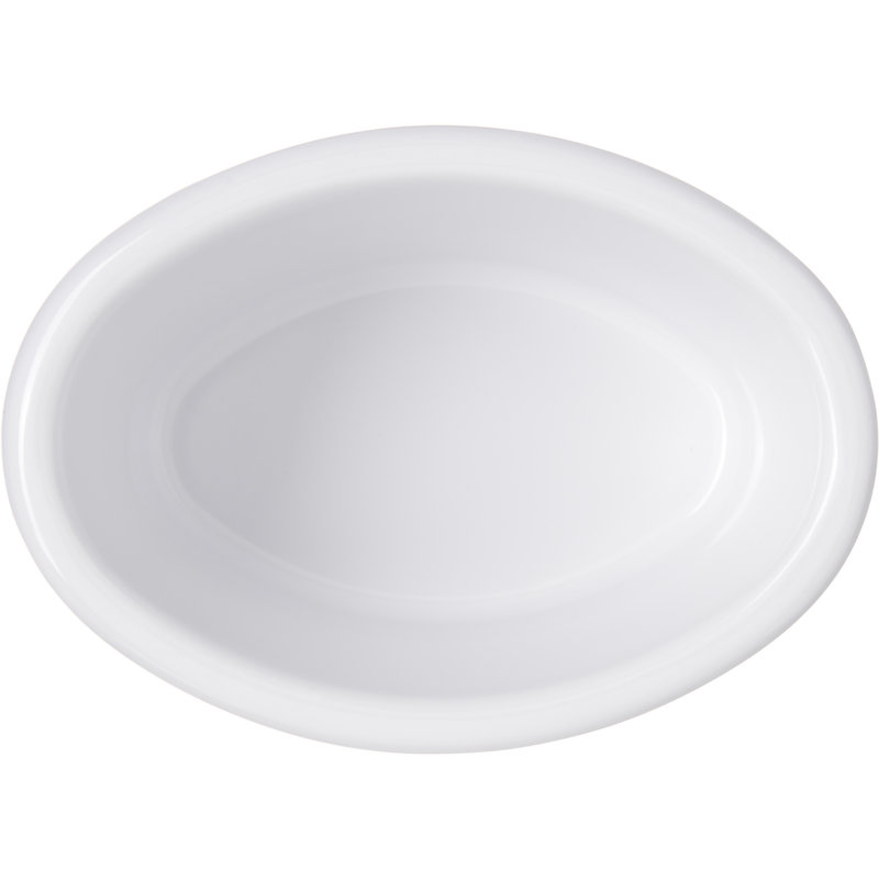 Melamine Smooth Oval Sauce Ramekin, 2 oz, White