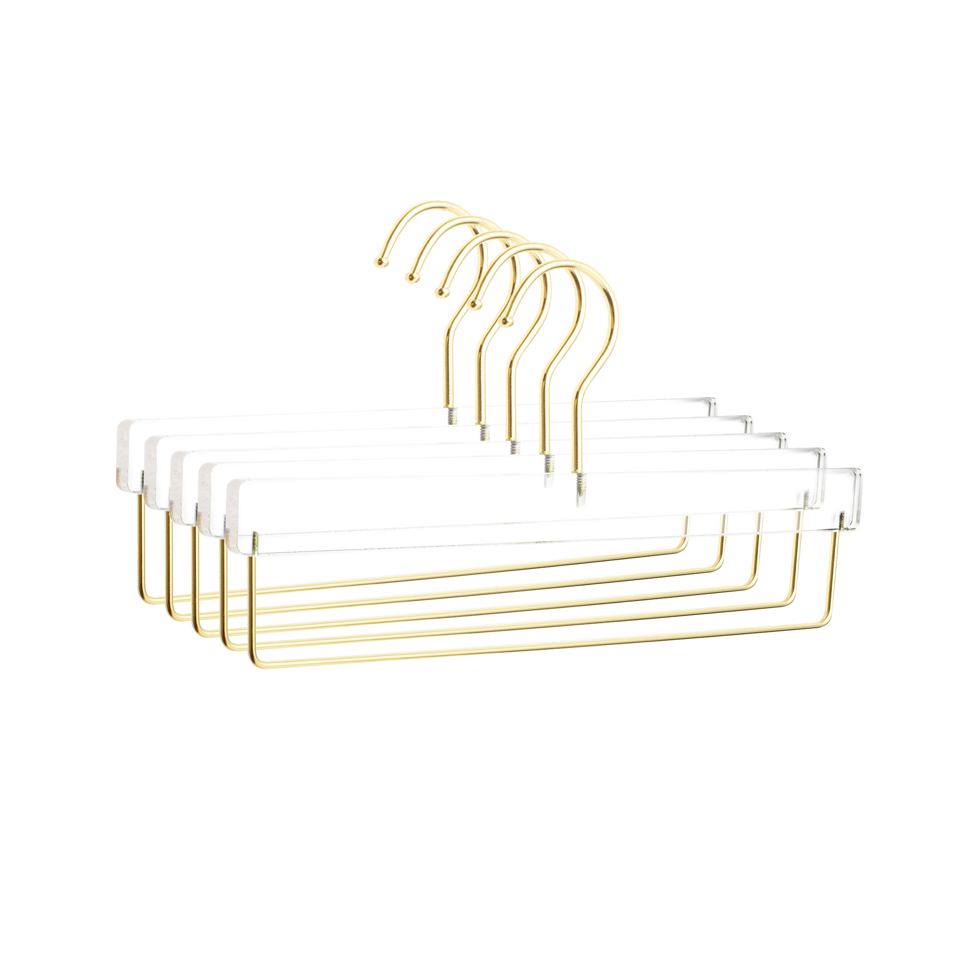 Adult Plastic Hangers: Metallic Gold Heavy Duty 17 Inch Dress Hanger (per  100)