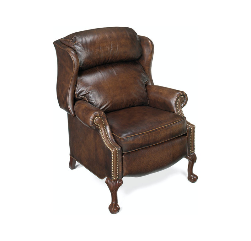 Fauteuil inclinable en cuir Maxwell, Cuir véritable cacao d'Anilina, Pavées, Manuel