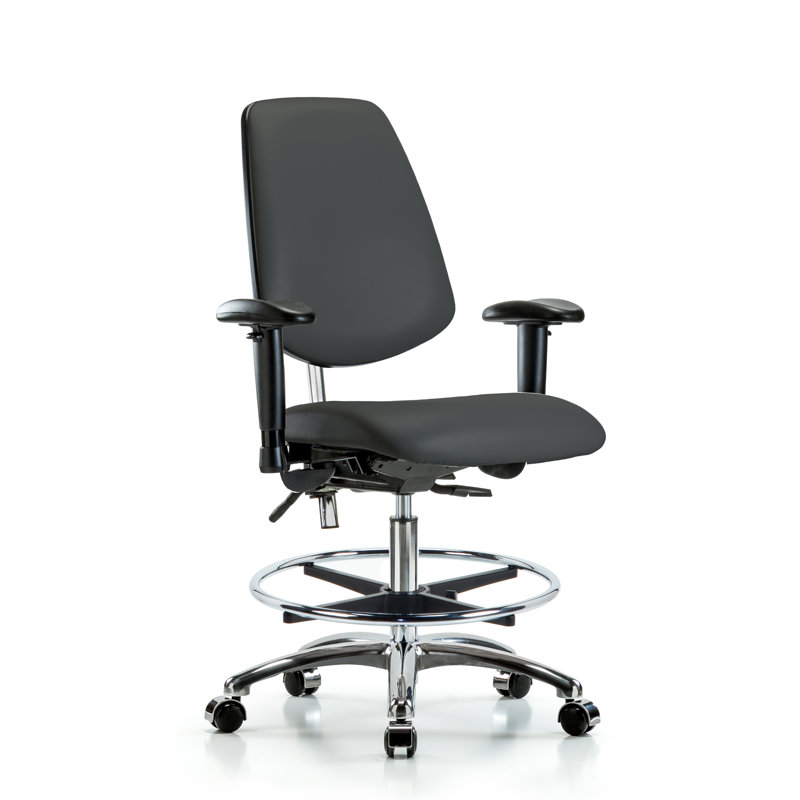 Chaise de dessinateur Josiah, Roulettes, Anthracite, Inclus