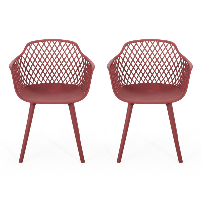 Poppy Chair For Outdoor Dining Area: , , Red Polypropylene, 23.2 In.d X 21 In.w 32 In.h, Minimalist Look Use: Frame, Red, 22.95 21.31 31.41 Design