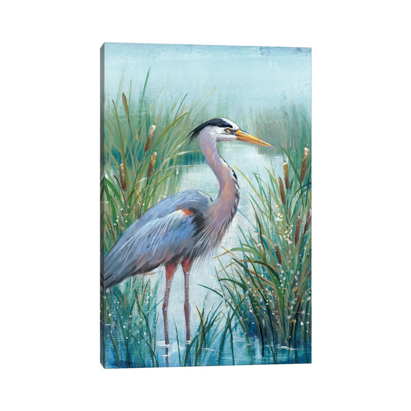 Marsh Heron I by Tim OToole - Wrapped Canvas Painting, 101.6 cm H x 66.04 cm W x 1.91 cm D