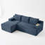 Canapé d'angle en forme de L Cloud Couch avec assise profonde et confort moelleux, aucun assemblage requis-195339579