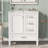 30'' Single Bathroom Vanity with Ceramic Top-93328463