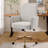 Mid-Back Liftable Office Chair, Striped Fabric, And Ergonomically Designed, Is An Excellent Choice For Working, Studying Or Relaxing. The Mid-Back Design Provides A Better Sitting Experience. White