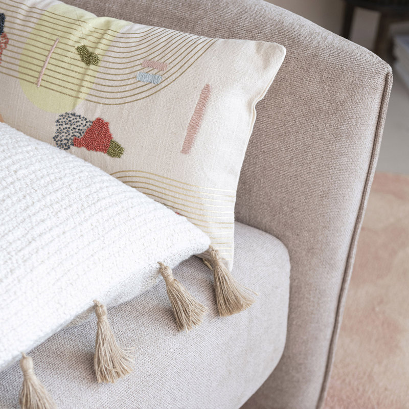 Tassels Reversible Throw Pillow
