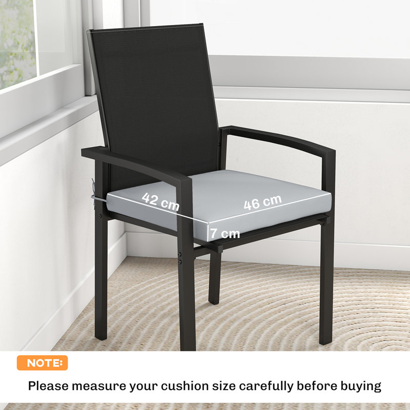 Outdoor Seat Cushion Set, Light Grey