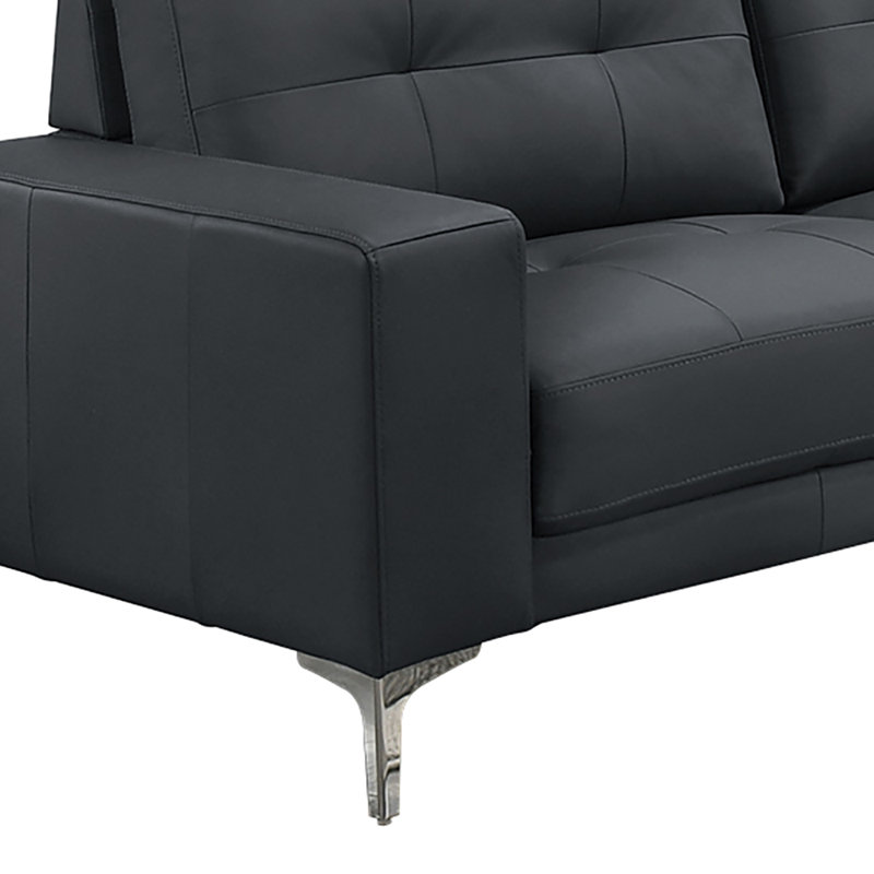 Toccaro 2 - Piece Leather Sofa Set, Black