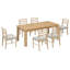 Ensemble de table de salle à manger en bois 7 pièces Farmhouse-116283358