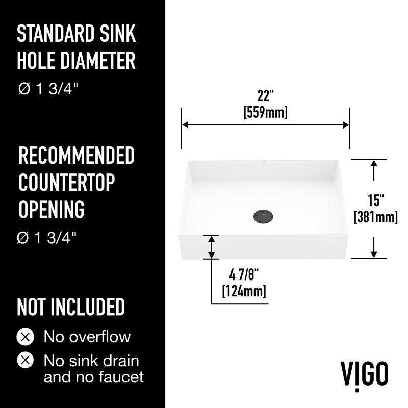 Lavabo vasque de salle de bain rectangulaire