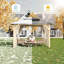 Pavillon de jardin en bois 10 pi x 12 pi avec structure en épinette massif, double toit en aluminium et filet